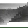Mexen Kioto freistehende Duschwand 100 x 200 cm, weiße Welle 8 mm, gebürsteter Nickel - 800-100-002-97-97