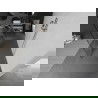 Mexen Kioto freistehende Duschwand 100 x 200 cm, weiße Welle 8 mm, gebürsteter Nickel - 800-100-002-97-97