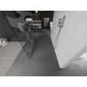 Mexen Kioto vabakajutav dušisein 110 x 200 cm, valge laine 8 mm, harjatud nikkel - 800-110-002-97-97