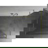 Mexen Kioto freistehende Duschwand 100 x 200 cm, weiße Welle 8 mm, gebürstetes Gold - 800-100-002-55-97