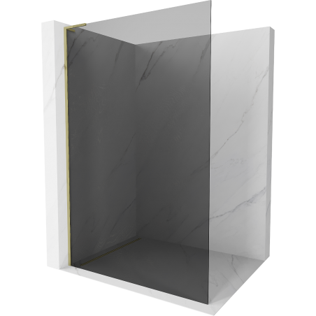 Mexen Kioto L ścianka prysznicowa Walk-in 120 x 200 cm, grafit, złota - 800-120-103-50-40