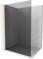 Mexen Kioto L zidni tuš Walk-in 80 x 200 cm, grafit, brušeni bakar - 800-080-103-65-40