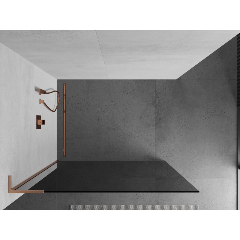 Mexen Kioto L dušisein Walk-in 90 x 200 cm, grafiit, harjatud vask - 800-090-103-65-40