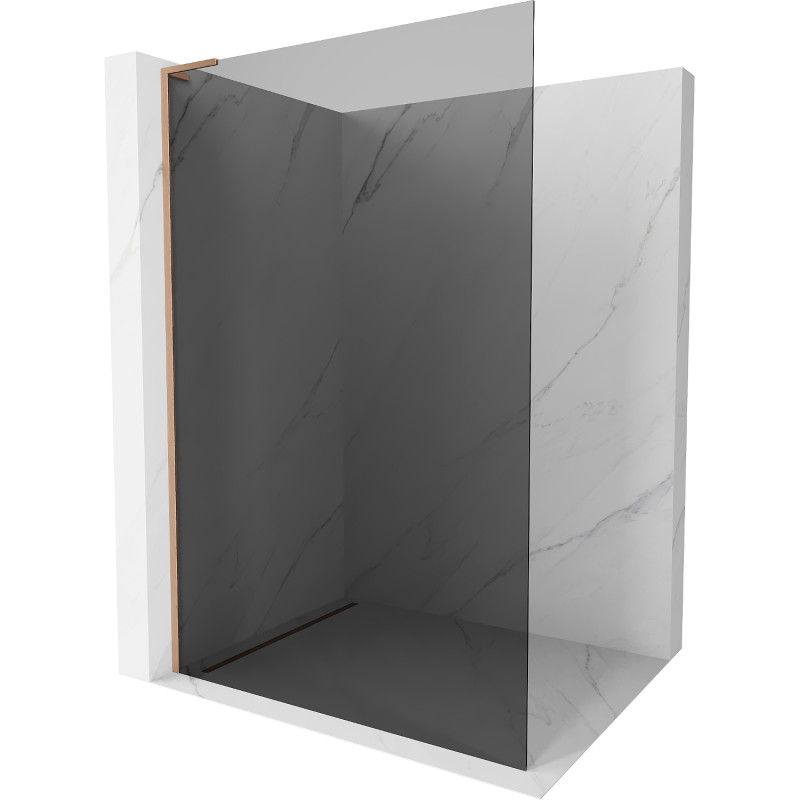 Mexen Kioto L dušisein Walk-in 120 x 200 cm, grafiit, harjatud vask - 800-120-103-65-40