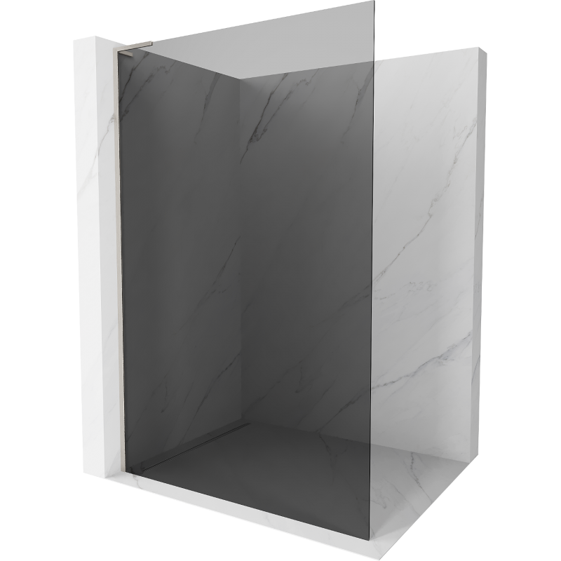 Mexen Kioto L douchewand Walk-in 80 x 200 cm, grafiet, geborsteld nikkel - 800-080-103-97-40