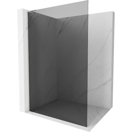 Mexen Kioto L shower wall Walk-in 120 x 200 cm, graphite, brushed nickel - 800-120-103-97-40