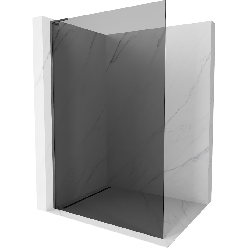 Mexen Kioto L parete doccia Walk-in 70 x 200 cm, grafite, grigio canna di fucile spazzolato - 800-070-103-66-40