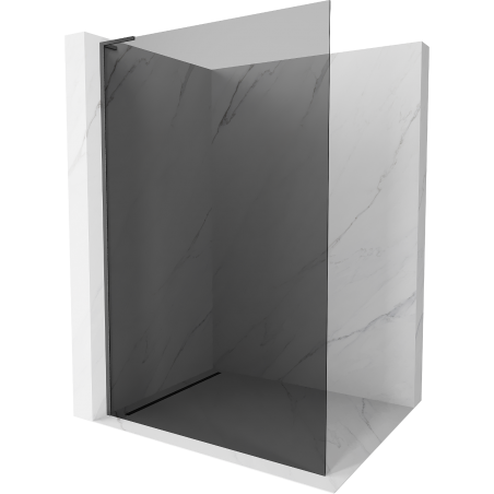 Mexen Kioto L Duschwand Walk-in 80 x 200 cm, grafit, gebürstetes Gun Gray - 800-080-103-66-40