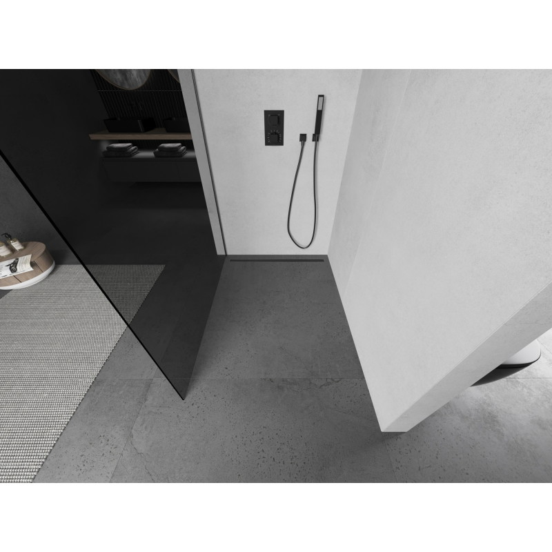 Mexen Kioto L ścianka prysznicowa Walk-in 90 x 200 cm, grafit, gun gray szczotkowany - 800-090-103-66-40
