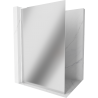 Mexen Kioto L paroi de douche Walk-in 70 x 200 cm, miroir, blanc - 800-070-103-20-50