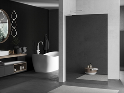 Mexen Kioto L shower screen Walk-in 80 x 200 cm, mirror, white - 800-080-103-20-50