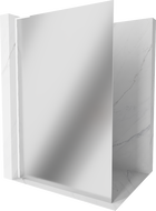 Mexen Kioto L zid za tuš Walk-in 120 x 200 cm, ogledalo, bijeli - 800-120-103-20-50