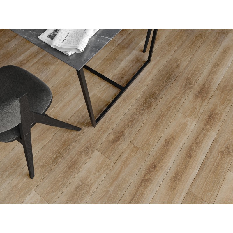 Mexen San Marcos panneaux vinyles 1240 x 182 mm SPC 6,5 mm, sous-couche IXPE 1,5 mm, 4 V-fuge, Chêne