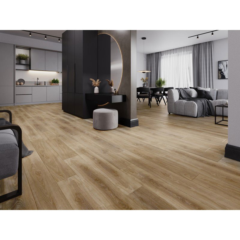 Mexen San Marcos pannelli vinilici 1240 x 182 mm SPC 6,5 mm, sottofondo IXPE 1,5 mm, 4 V-Fuga, Rovere