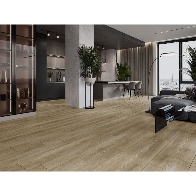 Mexen Clermont pannelli vinilici 1240 x 182 mm SPC 6,5 mm, base IXPE 1,5 mm, 4 V-Fuga, Rovere - F1053-1240-182-505-4V1-01