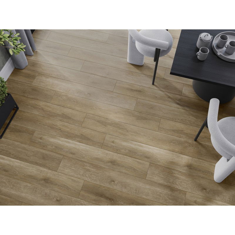 Mexen Clermont vinylpaneler 1240 x 182 mm SPC 6,5 mm, IXPE underlag 1,5 mm, 4 V-fog, Ek - F1053-1240-182-505-4V1-01