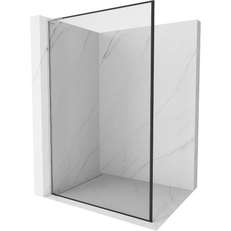 Mexen Kioto L Duschwand Walk-in 70 x 200 cm, schwarzer Rahmen, Chrom - 800-070-103-01-70