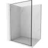 Mexen Kioto L Duschwand Walk-in 70 x 200 cm, schwarzer Rahmen, Chrom - 800-070-103-01-70