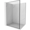 Mexen Kioto L Duschwand Walk-in 100 x 200 cm, schwarzer Rahmen, Chrom - 800-100-103-01-70
