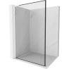 Mexen Kioto L douchewand Walk-in 70 x 200 cm, zwarte lijst, wit - 800-070-103-20-70