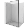 Mexen Kioto L Walk-in Shower Wall 70 x 200 cm, Black Frame, White - 800-070-103-20-70