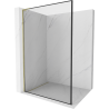 Mexen Kioto L paroi de douche Walk-in 100 x 200 cm, cadre noir, or - 800-100-103-50-70