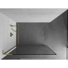 Mexen Kioto L dušisein Walk-in 50 x 200 cm, must raam, kuldne harjatud - 800-050-103-55-70