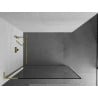 Mexen Kioto L Shower Wall Walk-in 80 x 200 cm, black frame, brushed gold - 800-080-103-55-70
