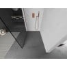 Mexen Kioto L Walk-in Shower Wall 100 x 200 cm, Black Pattern, Brushed Copper - 800-100-103-65-70