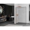 Mexen Kioto L Walk-in Shower Wall 100 x 200 cm, Black Frame, Brushed Copper - 800-100-103-65-70