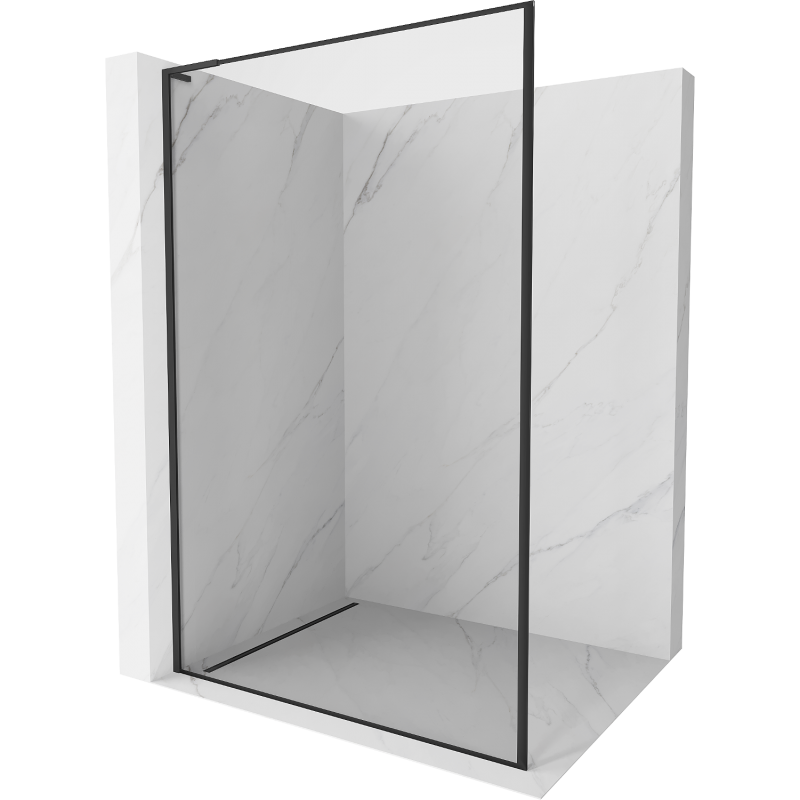 Mexen Kioto L paroi de douche Walk-in 60 x 200 cm, cadre noir, noir - 800-060-103-70-70
