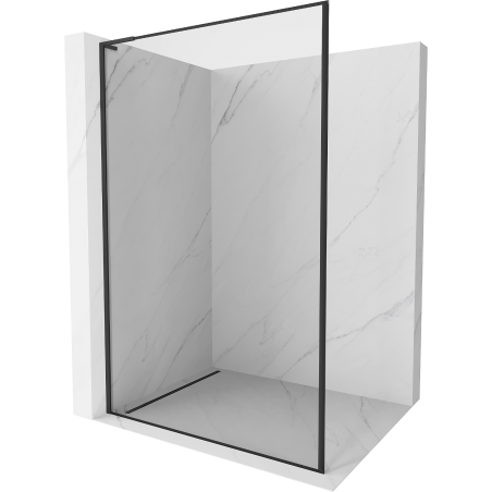 Mexen Kioto L Walk-in Shower Wall 70 x 200 cm, Black Frame, Black - 800-070-103-70-70