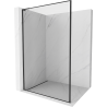 Mexen Kioto L Walk-in Shower Wall 100 x 200 cm, Black Frame, Black - 800-100-103-70-70