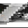 Mexen Kioto L douchewand Walk-in 70 x 200 cm, zwart frame, geborsteld nikkel - 800-070-103-97-70