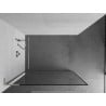 Mexen Kioto L dušinurk Walk-in 80 x 200 cm, must raam, harjatud nikkel - 800-080-103-97-70