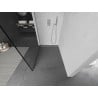 Mexen Kioto L paroi de douche Walk-in 90 x 200 cm, cadre noir, nickel brossé - 800-090-103-97-70