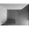 Mexen Kioto L ścianka prysznicowa Walk-in 70 x 200 cm, czarna kratka, biała - 800-070-103-20-77