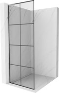Mexen Kioto L zidni panel za tuš Walk-in 80 x 200 cm, crna mreža, krom - 800-080-103-01-77