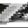 Mexen Kioto L Duschwand Walk-in 100 x 200 cm, schwarzes Gitter, Chrom - 800-100-103-01-77