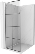 Mexen Kioto L paravan za tuš Walk-in 80 x 200 cm, crna rešetka, bijela - 800-080-103-20-77
