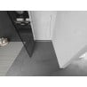 Mexen Kioto L Duschwand Walk-in 100 x 200 cm, schwarzes Muster, weiß - 800-100-103-20-77