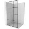 Mexen Kioto L douchewand Walk-in 120 x 200 cm, zwart rooster, wit - 800-120-103-20-77
