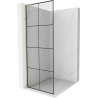Mexen Kioto L ścianka prysznicowa Walk-in 80 x 200 cm, czarna kratka, złota - 800-080-103-50-77