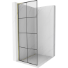Mexen Kioto L Stijenka za tuš Walk-in 90 x 200 cm, crna rešetka, zlatna - 800-090-103-50-77