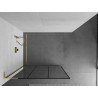 Mexen Kioto L dušisein Walk-in 100 x 200 cm, must ruudustik, kuldne - 800-100-103-50-77