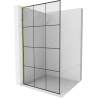 Mexen Kioto L paroi de douche Walk-in 100 x 200 cm, grille noire, or - 800-100-103-50-77