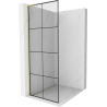 Mexen Kioto L douchewand Walk-in 70 x 200 cm, zwart raster, geborsteld goud - 800-070-103-55-77