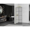Mexen Kioto L dušisein Walk-in 80 x 200 cm, must ruudustik, kuldne harjatud - 800-080-103-55-77