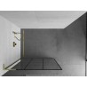 Mexen Kioto L dušisein Walk-in 100 x 200 cm, must ruudustik, kuldne harjatud - 800-100-103-55-77
