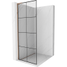 Mexen Kioto L Duschwand Walk-in 90 x 200 cm, schwarzes Gitter, Roségold - 800-090-103-60-77